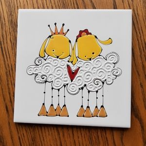 Cute decorative ceramic cold plate